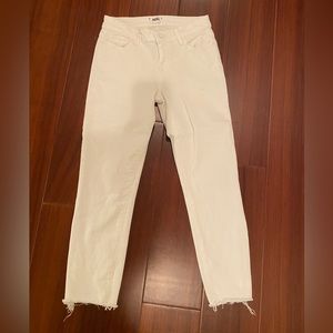 Paige White Denim Cropped Jeans Size 27